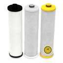 Aquasana Replacement Filter Cartridges | Fit Claryum 3-Stage Max Flow Under Sink Water Filter | WQA Certified to Reduce Up to 99.99% of PFAS, Microplastics, Lead & Chlorine | AQ-5300+R | AQ-C3M-R