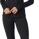 Cuddl Duds Women's Baselayer 2-Piece Set, Black, XS