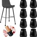 24 Pcs Extra Small Chair Leg Floor Protectors, Silicone Chair Leg Protectors for Hardwood Floors, Round Felt Pads Caps Chair Leg Covers to Protect Floors from Scratches & Noise(Black, Fit 0.35"-0.55")