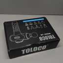 TOLOCO Massage Gun Deep Tissue, Percussion Massage Gun with 10 Replacement Heads, Super Quiet Portable Electric Massager for Athletes, Relax, Black