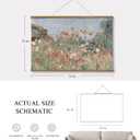 ARPEOTCY Extra Large Vintage Framed Wall Art, 36x54 Inch Retro Seaside Wildflower Hanging Framed Canvas Print Artwork, Rustic Landscape Living Room Decor, Farmhouse Above Bed Wall Decor