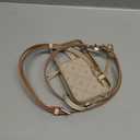 LAMEEKU for iPhone 17 Pro Case Wallet with Wrist Strap, Zipper Crossbody Purse with Phone Grip Holde 6.3 inch Beige