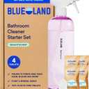 BLUELAND Bathroom Spray Cleaner, Starter Set, Eucalyptus Mint 100% Plastic-Free Tablet, EPA Safer Choice, B Corp, Leaping Bunny, Plant & Mineral-Based, Removes Soap Scum, Mold & Mildew