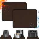 Heat Resistant Mats for Countertop - Fireproof 16x20in Heat Resistant Mats for Air Fryer - Kitchen Countertop Protector for Air Fryer, Coffee Maker, Stand Mixer, Toaster, Oven Brown - 2PCS