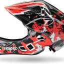 Kids Bike Helmet with Chin Guard, Adjustable Detachable Childrens Full Face Helmet for Girls and Boys, Cycling Helmets Skateboard, Scooter