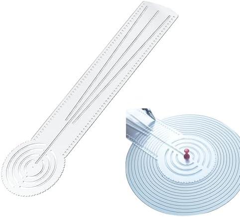 DAFENCHI 3-in-1 Mandala Ruler Tool with Holes, Mandala Dot Art Circle Maker, Compass Protractor Straight Ruler for Dot Art Geometric Mandala Pattern Design, Medium Size (30cm/12)