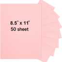 50 Sheets 8.5" x 11" Pink Cardstock, Heavyweight Cardstock Sheets Blank Invitation Paper Greeting Cards Printable, 75lb Cover 200 GSM