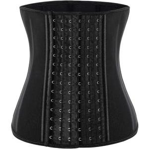 ECOWALSON Waist Trainer for Women Corset Cincher Body Shaper Girdle Trimmer with Steel Bones Extender (3X-Small, F-black(9 Steel Bones Height:11.6"))