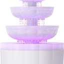 Cloud Rain Humidifier for Bedroom with LED Mood Light & Essential oil Diffuser - Rain Sounds White Noise Diffuser Perfect for Bedroom, Office, and Relaxation (White)