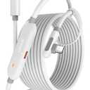 Maxonar VR Charging Link Cable 16FT (Next-Gen Chip) Compatible with Meta Quest 3S/Quest 3/Oculus Quest 2/Pico 4 Accessories and PC/SteamVR/Phones, Awesome Gift-5Gbps USB 3.0 to USB C Cable-White