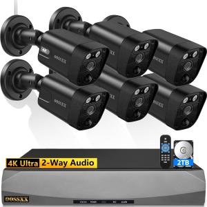 4K/8.0 Megapixel & 130° Ultra Wide-Angle 2-Way Audio PoE Outdoor Home Security Camera System Wired Outdoor Video Surveillance IP Cameras System DVR Set 4K/8.0 Megapixel & 130° Ultra Wide-Angle 2-Way Audio PoE Outdoor Home Security Camera System Wired Outdoor Video Surveillance IP Cameras System DVR Set