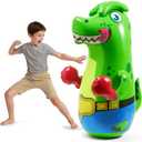 SYNCFUN Inflatable Punching Bag for Kids 47 Inches, Toddler Blow up Punching Bag Toys, T.rex Dinosaur Bouncing-Back Bopper