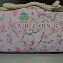 American Mahjong Tile Set, 166 Pink Tiles, Bag and Mahjong Accessories, 4 All-in-One Rack/Pushers, Mahjong Set Complete