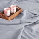 BOUTIQUO 100% Cotton Bed Blanket, Breathable Thermal Twin Size, Soft Honeycomb Waffle Blanket 60"x90", Perfect for Layering Any Bed for All Season, Light Grey