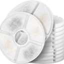 Cat Water Fountain Filters, Pack of 12 Replacement Filter Fit for 81oz/2.4LCat Pet Fountain, 3 Filtration System