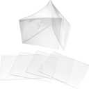 2 x Hecila 4 Pcs Mahjong Card Sleeve Protector Mahjong Card Holder Game Cards Sleeve Holder Mah Jongg Cards Cover Matte Plastic Clear Protective Cover Non Glare for Family Friends Gathering