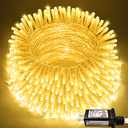 JMEXSUSS 200 LED String Lights Indoor Outdoor Clear Wire, Connectable Warm White Christmas String Lights for Bedroom, 66 Ft Twinkle Fairy Light Plug in for Wedding Home Tree Yard Patio Spring Decor