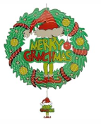 N&T NIETING 12inch Wind Spinner 3D Stainless Steel Christmas Decoration Garden Decoration Indoor Outdoor Hanging Ornament Worth Gift Christmas Tree Metal Wind Spinners