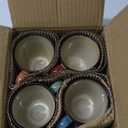 Ceramics 12oz Cappuccino Mug,Coffee mugs,Tea mugs,Kiln Glazing Process,Microwave and Dishwasher Safe, Perfect For Tea, Espresso, Latte - Porcelain Mugs for Kitchen or Cafe (Red+Blue+Green+Pink)