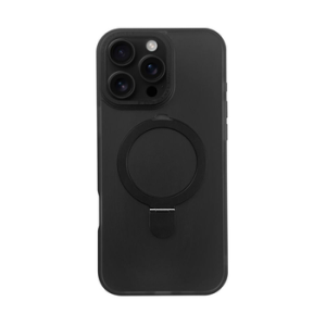 Fiyart Designed for iPhone 16 Pro Max Case Ring Holder Kickstand Magnetic Bumper Compatible with MagSafe Camera Lens Protection for Women Men 6.9"-Black