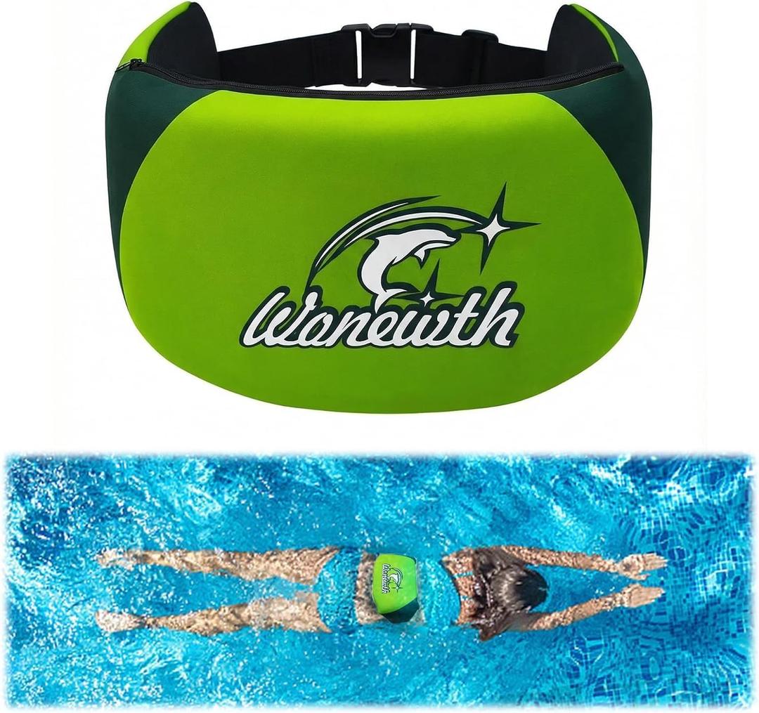 Swim Belt,Flotation Belt for Adults,Aqua Jogging Belt with Zippered Pocket and Adjustable Buckle,3-Section EPE Water Aerobics Belt for Swimming Training Pool Water Exercise
