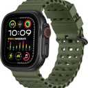 Lerobo Compatible with Apple Ultra Watch Bands Ultra 3 2 1 49mm Series 11/10 46mm Series 9/8/7 45mm Series 6/5/4/SE3/SE2/SE 44mm S3/2/1 42mm, Silicone Comfortable Watch Band for Men Women, Army Green