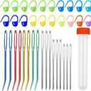 4 x 37 Pcs Yarn Needle Set, Yarn Darning Tapestry Needle Big Eye Blunt Sewing Needles Large-Eye Bent Tip Knitting Stringing Embroidery Needles for Tapestry Weaving Quilting Beading Crochet Projects