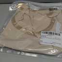 SOLY HUX Tank Top for Women Scoop Neck Sleeveless Contrast Metallic Summer Tops (Beige, M)