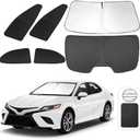 TINGLU Window Shades for Toyota Camry 2018-2024 Accessories Car Side Full Windows Rear Triangular Windshield Sun Shade Sun UV Rays & Privacy Protection for Camping,Napping,and Relaxing 6PCS