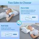 HOMCA Memory Foam Cervical Pillow, 2 in 1 Ergonomic Contour Orthopedic Pillow for Neck Pain, Contoured Support Pillows for Side Back Stomach Sleepers