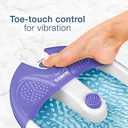 Conair Soothing Pedicure Foot Spa Bath with Soothing Vibration Massage, Deep Basin Relaxing Foot Massager with Jets, Blue/White (1 Count (Pack of 1), Blue)