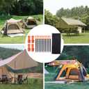 TRIWONDER Aluminum Tent Stakes Pegs & Reflective Guylines with Tent Cord Tensioners for Camping, Hiking, Backpacking (Orange)