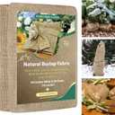 50x50 High Density Natural Burlap Plant Covers Freeze Protection, 40 in x 30 ft Heavy Duty Jute Tree Wrap for Outdoor Winter Shrub Shield & Garden Plant Care