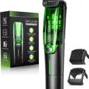 Beard Trimmer for Men: All-in-One Vacuum Mustache Trimmer With Precision Dial,Adjustable 20 Length Setting Premium Facial Hair Groomer with Length Comb USB-C Recharge, Waterproof Wet/Dry Clipper (Dark Navy)