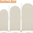 Arch Covers,Arch Backdrop Stand Fitted Cover for Wedding Birthday Party Ceremony Banquet Decoration(7.2FT&6.6FT&6FT,Off-White,Cover Only)
