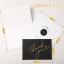 Gueevin Black 200 Pcs Thank You Cards with Envelopes Bulk, 5.2 x 3.7 inches