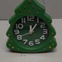 AYRELY Christmas Alarm Clock Gift Set  2 Silent Analog Clocks (Santa Hat & Christmas Tree), Ready-to-Gift Holiday Edition for Kids & Family, with Festive Gift Box (Green-red)