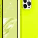 AOTESIER Shockproof Designed for iPhone 14 Pro Case 6.1 inch,[Silicone Slim Series] Rubber Full-Body Protection Bumper Phone Case for 14 Pro with Soft Anti-Scratch Lining, New Neon