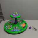 Flooyes Dinosaur Sit and Spin Toys for Toddlers Boys 1 2 3 Years Old, Birthday Gift for Boys Age 2-4 with LED Lights and Music, 360 Spin (Multicolour)