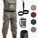 Foxelli Chest Waders, Waterproof 4mm Neoprene Hunting & Fishing Waders for Men & Women with Boots Size 10