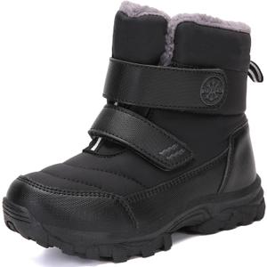 UBFEN Kids Snow Boots Boys Girls Winter Warm Waterproof Outdoor Slip Resistant Cold Weather Unisex Shoes (Toddler/Little Kid/Big Kid) Size 33