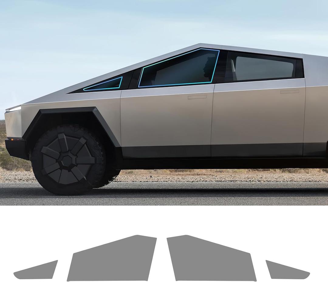 Precut Window Film Tint for Tesla Cybertruck 2024-2025 PVC Kit All Sides Privacy Block Infrared UV Rays Sun Blocking Protection (35% Transmittance, Front Window)