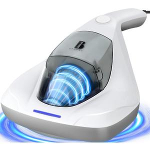 Mattress Vacuum Cleaner, Anti-allergen Bed Vacuum Cleaner with UV-C Light & Large Pulsating Pad, Powerful Suction & True Hepa Filter for Dust, Pet Hair, UV Bed Vacuum Corded, AP002