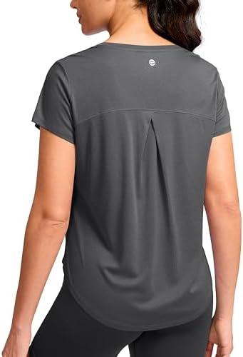 G Gradual Women's Workout Tops Short Sleeve Lightweight Athletic Yoga Running Shirts Loose Fit Quick Dry Gym T-Shirts