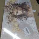 Large Jesus Portrait Canvas Wall Art Abstract Gold Thorns Jesus Painting Decor Pictures Beige Gray Christian God Posters Prints for Dining Living Prayer Room Kitchen Church Wall Bedroom Decoration, 24"L x 12"W