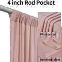 50ftx15ft Dusty Pink Backdrop Curtains for Parties, Wrinkle Free Polyester Dusty Pink Photo Backdrop Drapes 10 Panels 15 ft Long Back Drop Cloth for Wedding Birthday Photography Background Party, 5ftx15ft_10 Panels