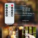 Homemory 12pcs Flameless LED Tea Lights with Remote & Timer, 400+Hours Realistic Flickering Battery Candles for Seasonal, Tabletop, and Centerpieces Decor (Warm White Glow, White Base)