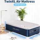 KINGJERRY Twin XL Air Mattress with Built in Pump, Upgraded 5-Layer Air Chamber, 18" Raised Inflatable Mattress, 500 lbs Heavy-Duty Support, 48Hr Leak-Tested Blow Up Bed for Home Guests & Camping
