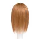 viviaBella Human Hair Hand-tied Swiss Lace BaseToppers Natural Looking no Bangs, Clip in Real Human Hair Toupee for Women with Thinning Hair Big Coverage 12inch hairpieces(Copper Red, 5.1"X4.7")