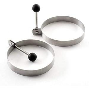 Norpro Stainless Steel Round Egg/Pancake Rings, 3.75", Silver